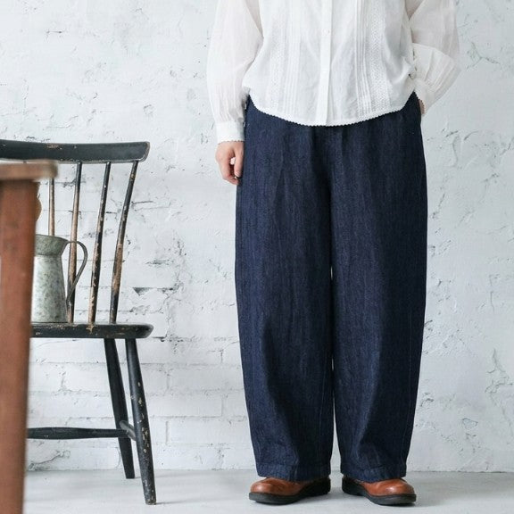 M-XL  デニム 無地  コーディネート ロング丈 通気性良い ナチュラル ジーンズ M デニムブルー