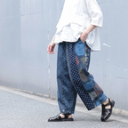 フリー デニム ビックシルエット 体型をカバー カジュアルパンツ フリー 写真通り1