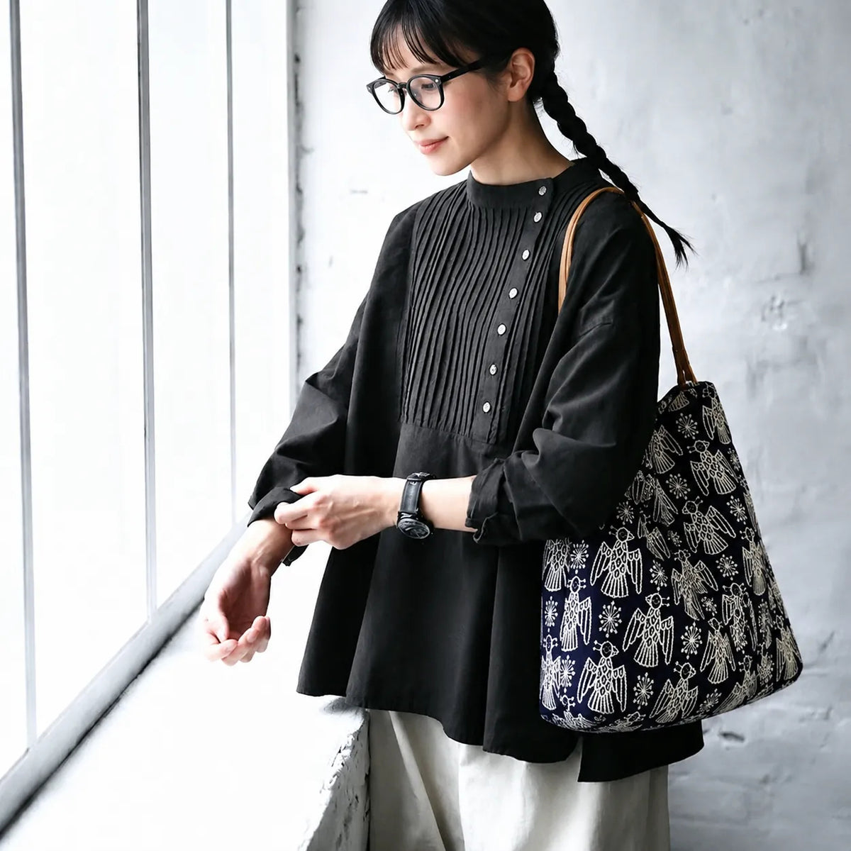 好印象MAX♡ ナチュラル モリ系 刺繍 レディースバッグ フリー グリーン