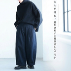 S-2XL  無地 ポケット付き ビックシルエット 上品見え 耐久性 ガウチョパンツ S ホワイト