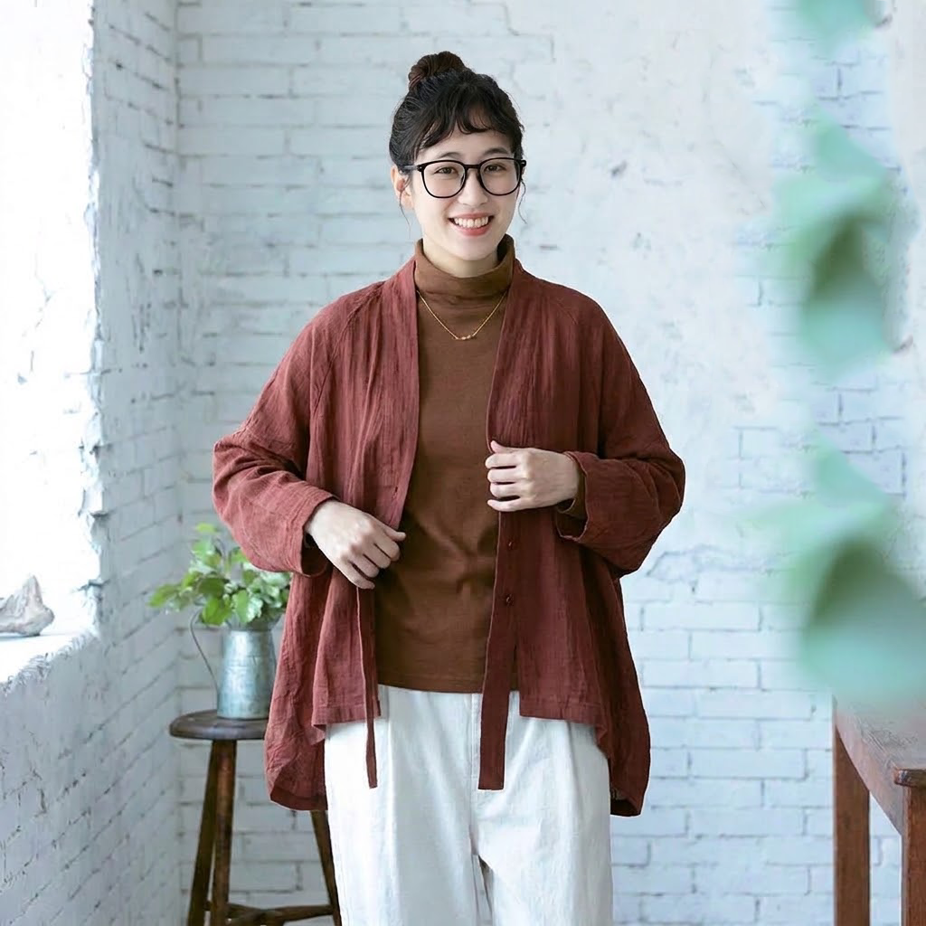 【ナチュラル】M-2XL 季節の変わり目 ボタン 上品見え 耐久性 秋色 無地 シャツ M パープル