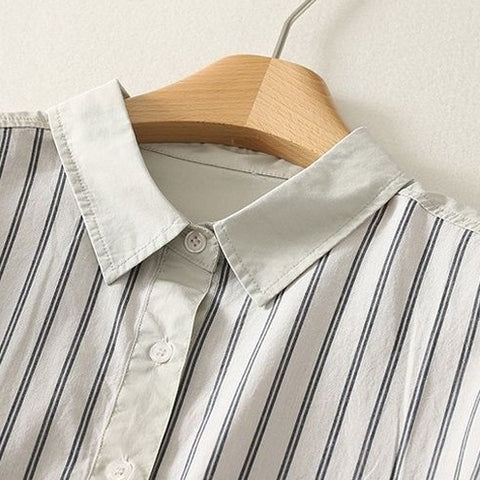 L-2XL 切替ディテールを活かした、フェイクレイヤードシャツ L ブルー