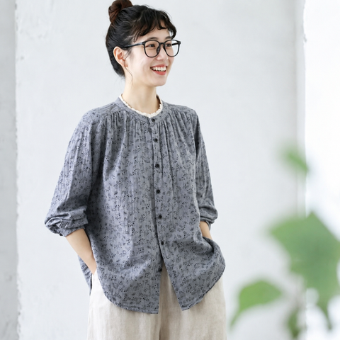M-2XL 落ち着いたカラー きれいめ シャツ M グレー
