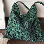 新作発売！ 葉音が聞こえる編みトートバッグ フリー グリーン刺繍