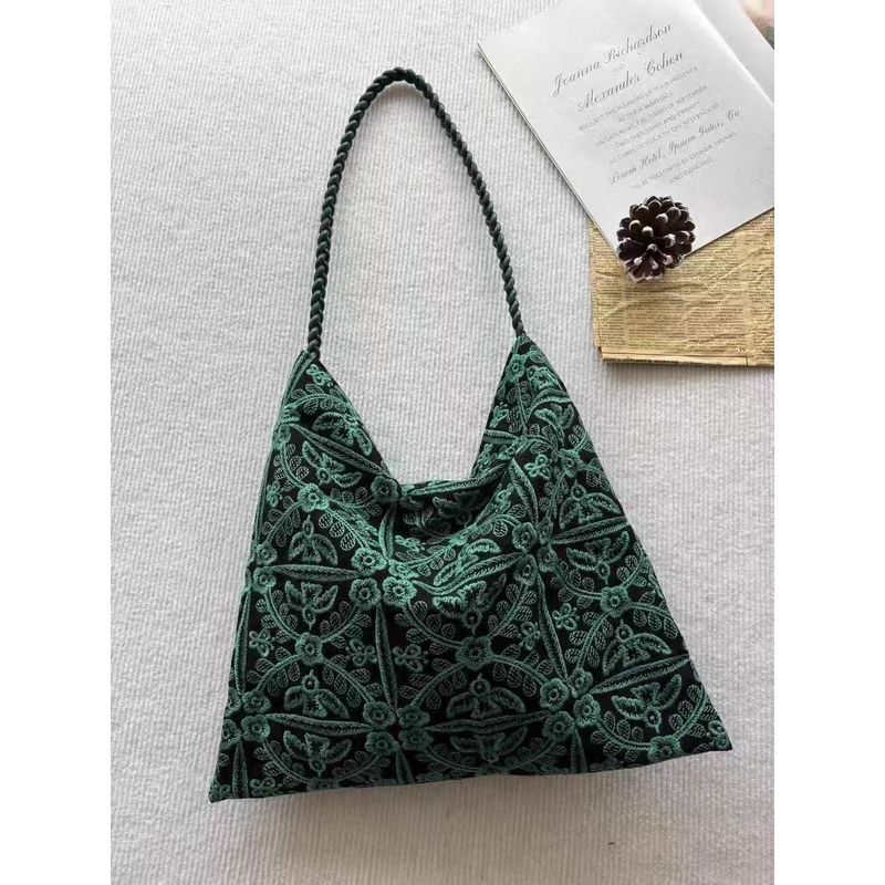 新作発売！ 葉音が聞こえる編みトートバッグ フリー グリーン刺繍