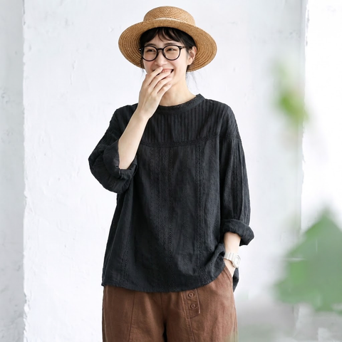 M-2XL さりげない甘さ なみなみレースの大人ブラウス M ホワイト