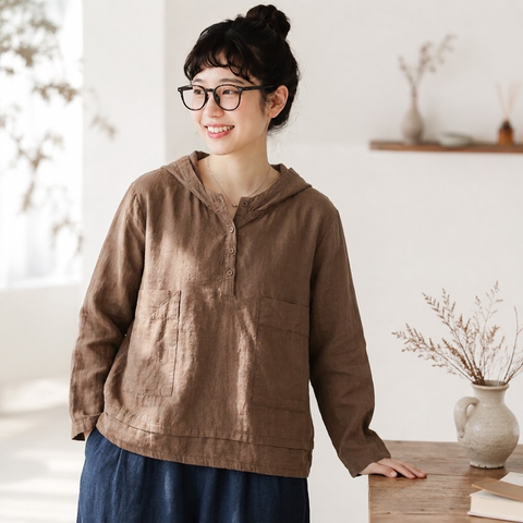 M-2XL 人気を独占中♡ 無地 長袖 フード付き ナチュラル Tシャツ M ホワイト
