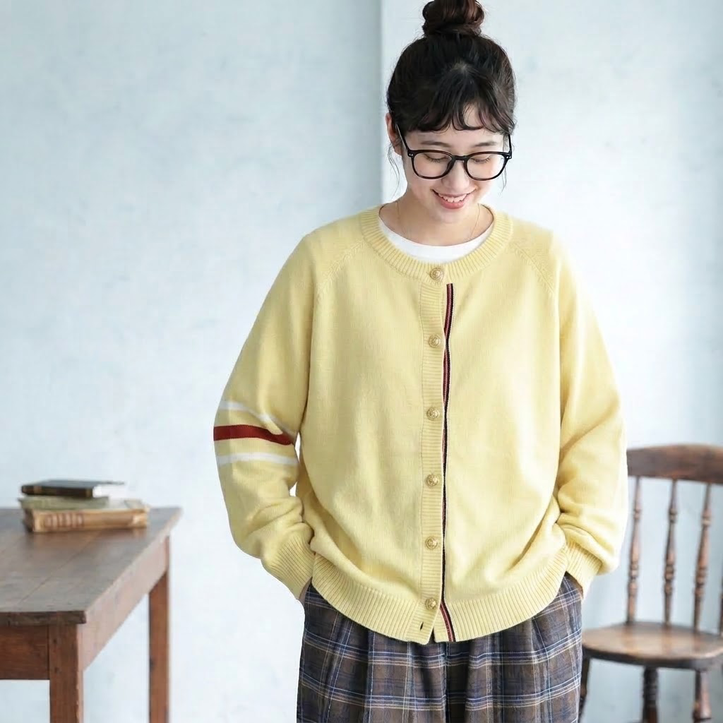 S-2XL 季節をつなぐ 大人のニットカーディガン S ブラック