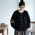 S-2XL 季節をつなぐ 大人のニットカーディガン 2XL ブラック