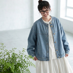 S-3XL 穏やかな風に似合うデニムジャケット S ライトブルー