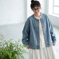 S-3XL 穏やかな風に似合うデニムジャケット 3XL ライトブルー