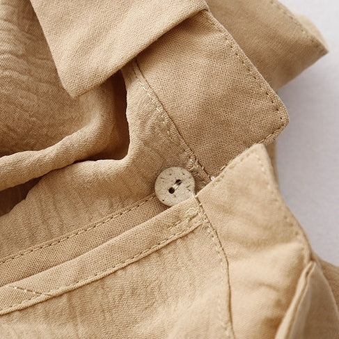 M-2XL 女性らしさ全開♡ 長袖 Aライン 無地 切り替え POLOネック シンプル ワンピース M ベージュ