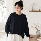 【コットン】ML 超快適 テクスチャ 肌触り柔らかい 無地 Tシャツ M ホワイト