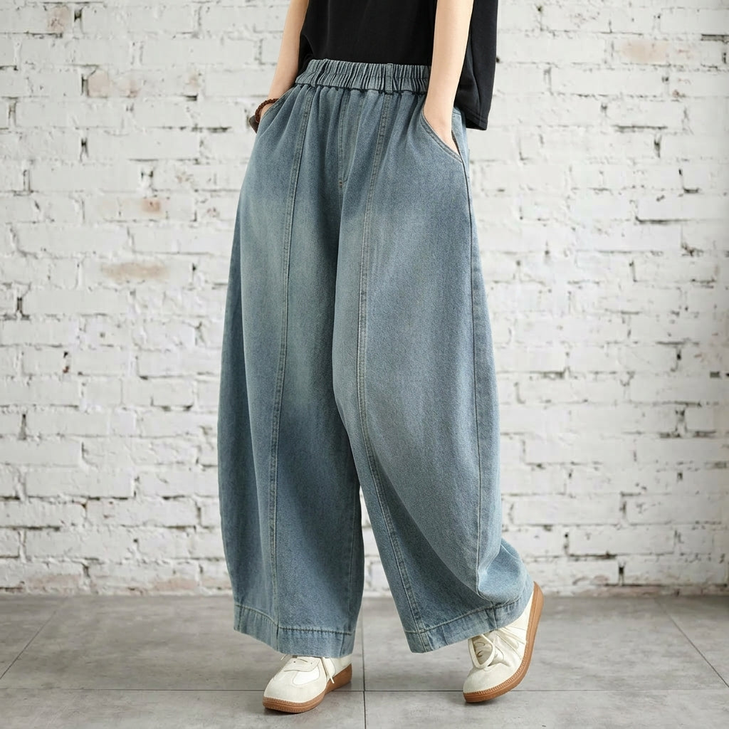 M-2XL カジュアル 無地 デニム ジーンズ 2XL ライトブルー