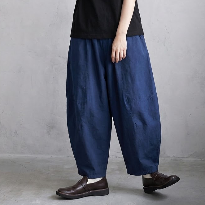 S-2XL 耐久性 リラックス感 シンプル 無地 ナチュラル カジュアルパンツ S ブルー