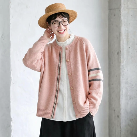 S-3XL everyday な ニットカーディガン S ピンク