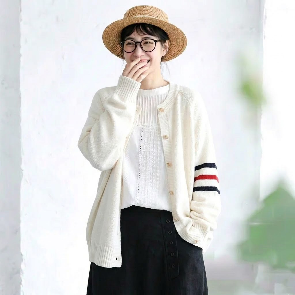 S-3XL everyday な ニットカーディガン S ピンク