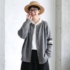 S-3XL everyday な ニットカーディガン 3XL グレー