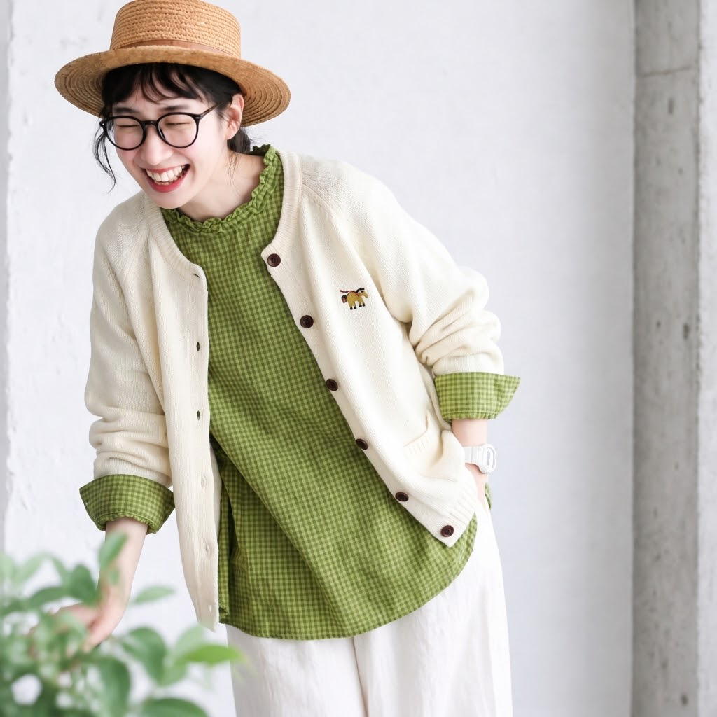 S-2XL 無地 ボタン 刺繍 長袖 カジュアル カーディガン S ホワイト