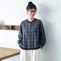 M-2XL チェック柄 シングルブレスト シンプル 長袖 シンプル シャツ 2XL 写真通り