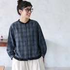 M-2XL チェック柄 シングルブレスト シンプル 長袖 シンプル シャツ M 写真通り