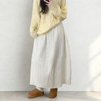 S-XL バルーン 無地 レトロ ハイウエスト スカート S パンプキン