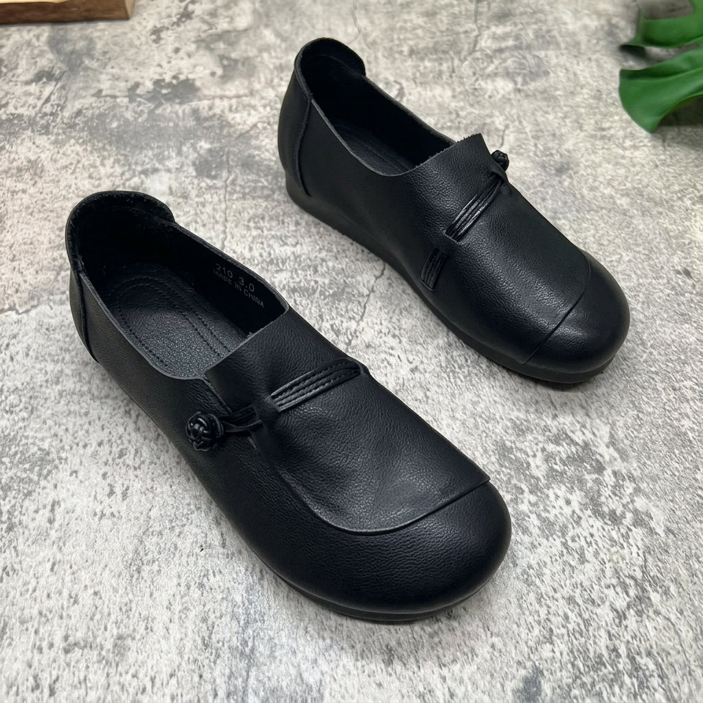 22.5-25.5cm 一日履いていたい やわらかフラットシューズ 22.5 ブラック