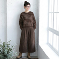 M-2XL 秋のおしゃれがまとまるセットアップ ニット+コーデュロイパンツ M スモーキーブラウン/ニット + ブラウン/パンツ【2件套】