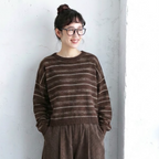 M-2XL 秋のおしゃれがまとまるセットアップ ニット+コーデュロイパンツ M スモーキーブラウン/ニット/単品