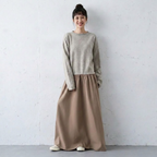 ふんわり、ココロ解ける。シャギー起毛 ゆるシルエット ふわふわ ワンピース フリー ベージュ