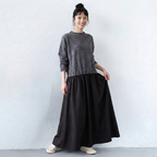 ふんわり、ココロ解ける。シャギー起毛 ゆるシルエット ふわふわ ワンピース フリー ベージュ
