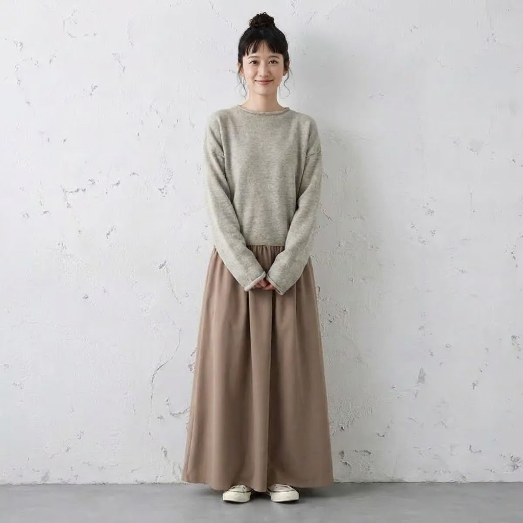 ふんわり、ココロ解ける。シャギー起毛 ゆるシルエット ふわふわ ワンピース フリー ベージュ