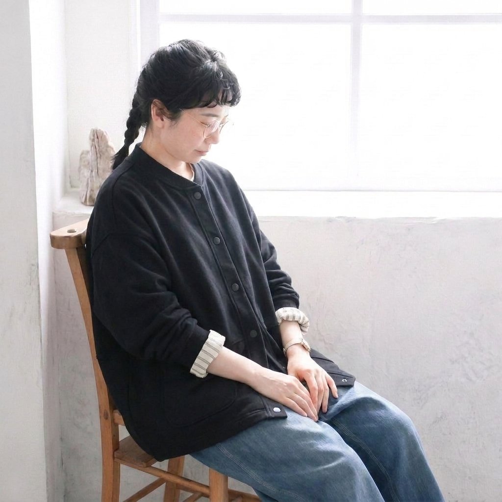 ゆったりシルエットが可愛らしい、万能アウターブルゾン M グレー