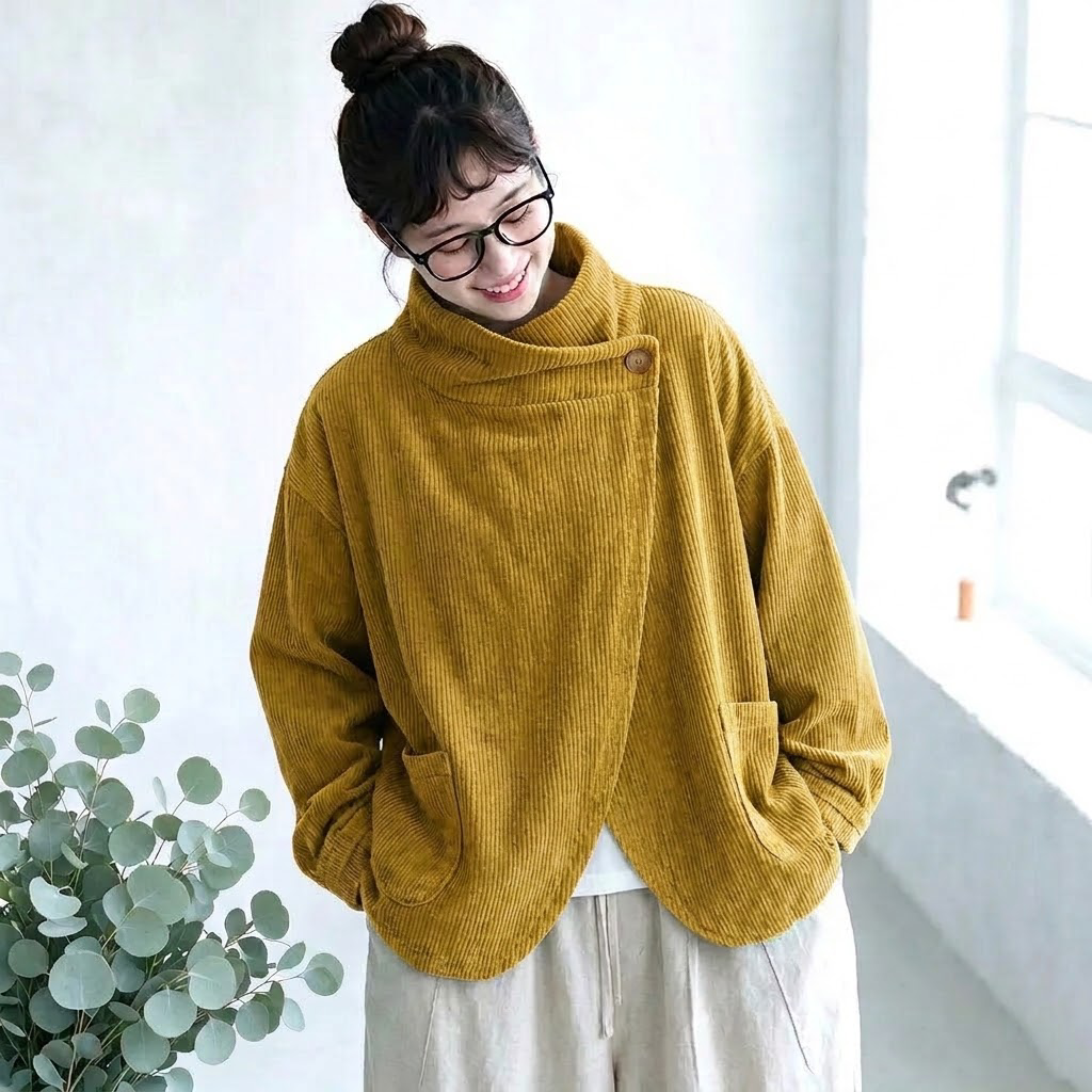 S-3XL ひとクセ仕立ての 気ままなジャケット S イエロー