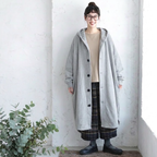 S-5XL あれこれ仕立ての大人パーカーコート S グレー