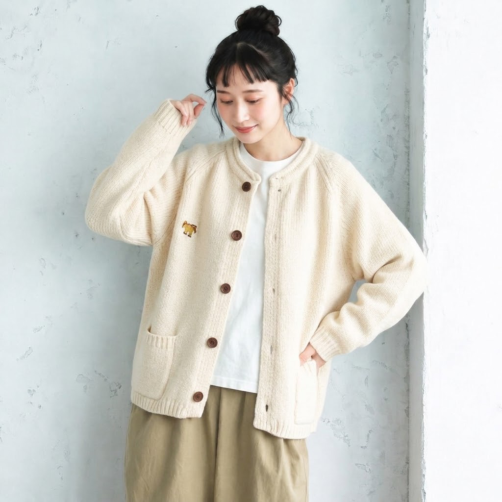 着回しを楽しむ、アボカド＆アイボリーのこなれニット。 S ベージュ