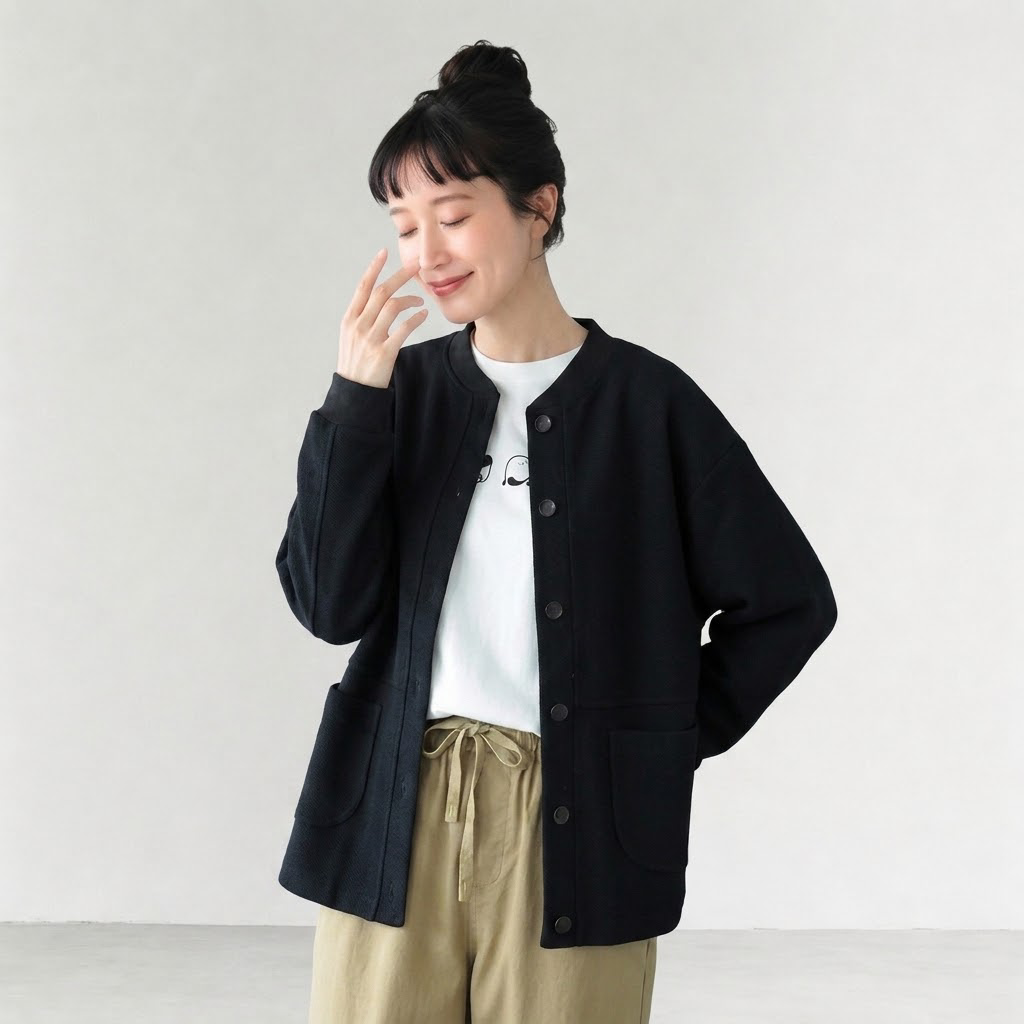 何にでも合わせたい、いつものブルゾン M ブラック