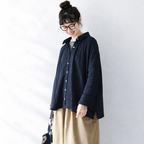 SML ナチュラル 軽やか ゆったり きれいめ セットアップ S ブラック／トップス＋ベージュ／パンツ
