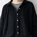 SML ナチュラル 軽やか ゆったり きれいめ セットアップ S ブラック／トップス＋ベージュ／パンツ