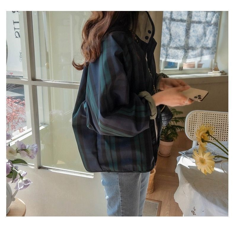 前後2way S-XL 今季大注目 長袖 無地/チェック柄 ボタン シンプル ジャケット S 写真通り