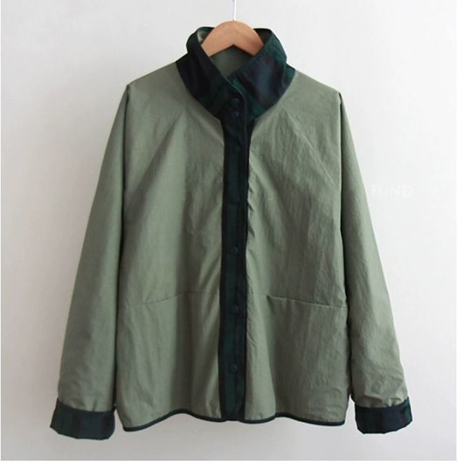 前後2way S-XL 今季大注目 長袖 無地/チェック柄 ボタン シンプル ジャケット S 写真通り