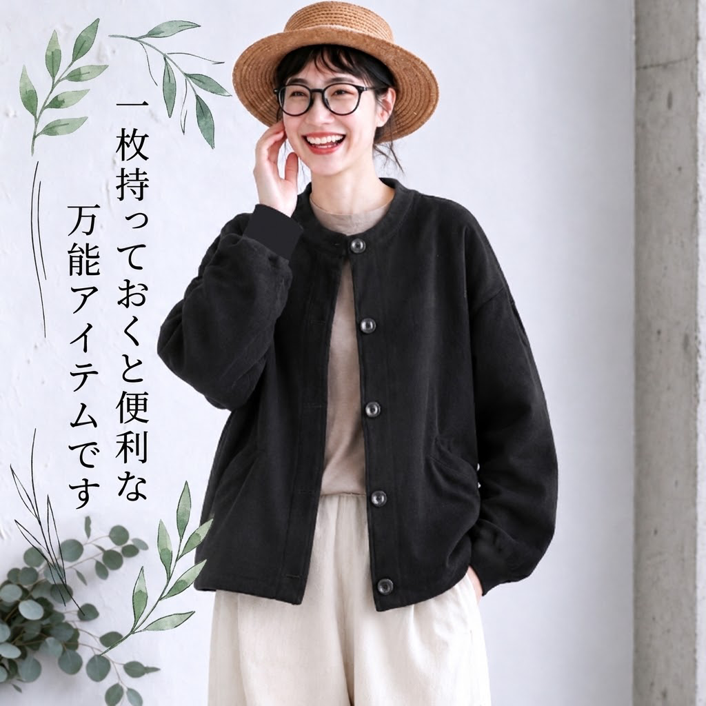 『今売れてます!』M-2XL 落ち肩スリーブ 無地 ポケット付き 長袖 ボタン シンプル ジャケット M レッド