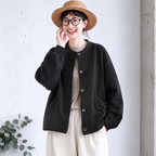 『今売れてます!』M-2XL 落ち肩スリーブ 無地 ポケット付き 長袖 ボタン シンプル ジャケット M レッド