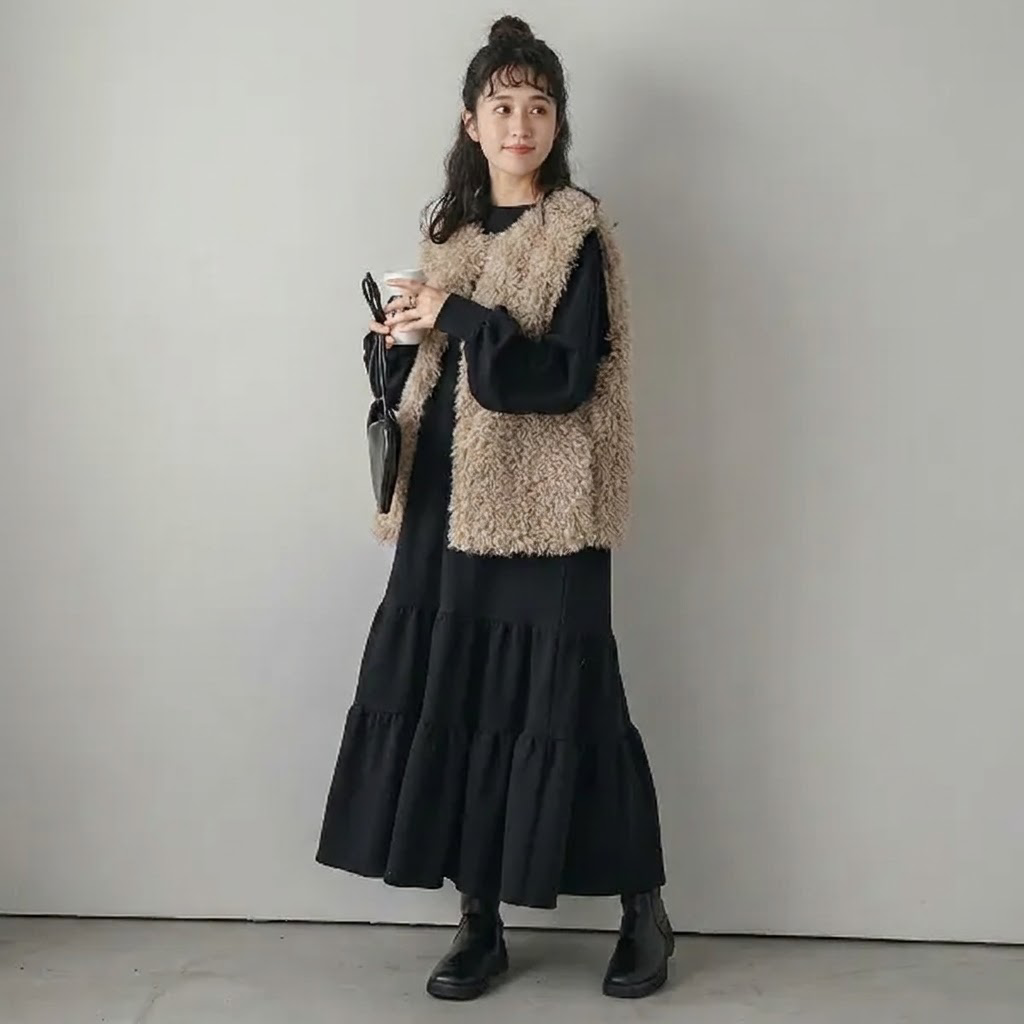 ゆるりと、私らしく。ティアード ゆるシルエット スウェット ワンピース M ライトグレー