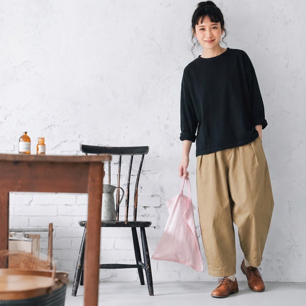 「体を解き放つ」ゆったりスウェットのセットアップ S ブラック