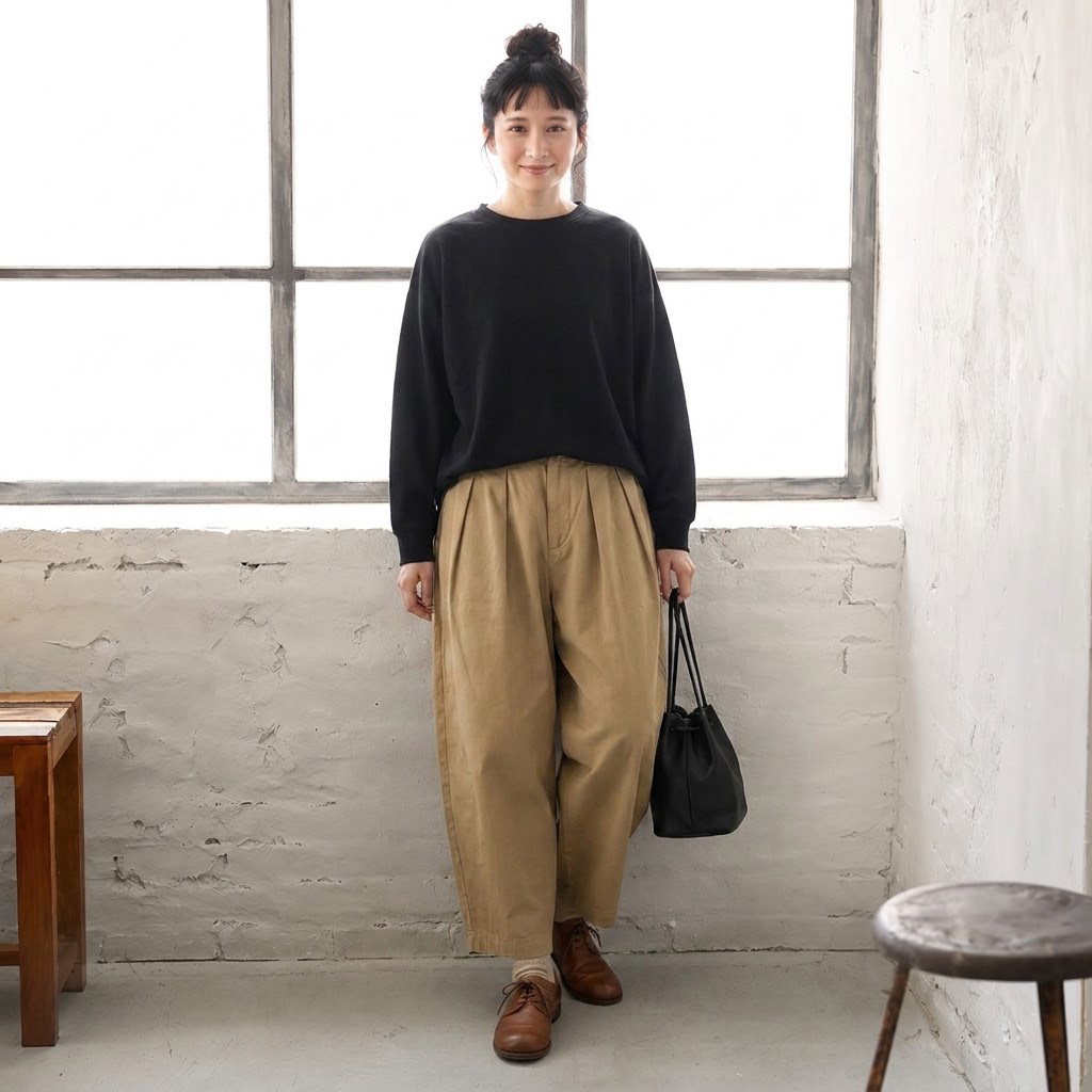 「体を解き放つ」ゆったりスウェットのセットアップ S ブラック