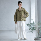 【コットン】M-4XL 季節の変わり目  ボタン 無地 長袖 カジュアル 耐久性 ジャケット 4XL アーミーグリーン