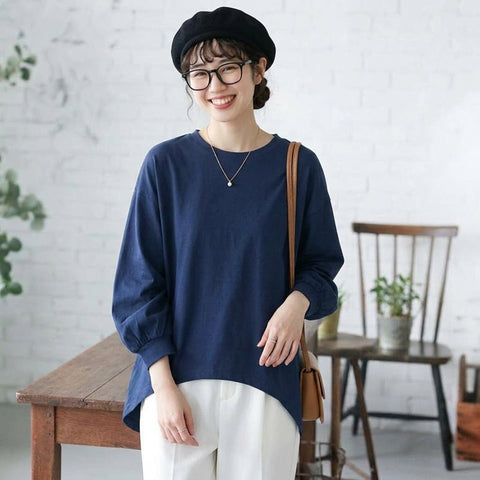 【コットン】ML 超快適 テクスチャ 肌触り柔らかい 無地 Tシャツ M ホワイト
