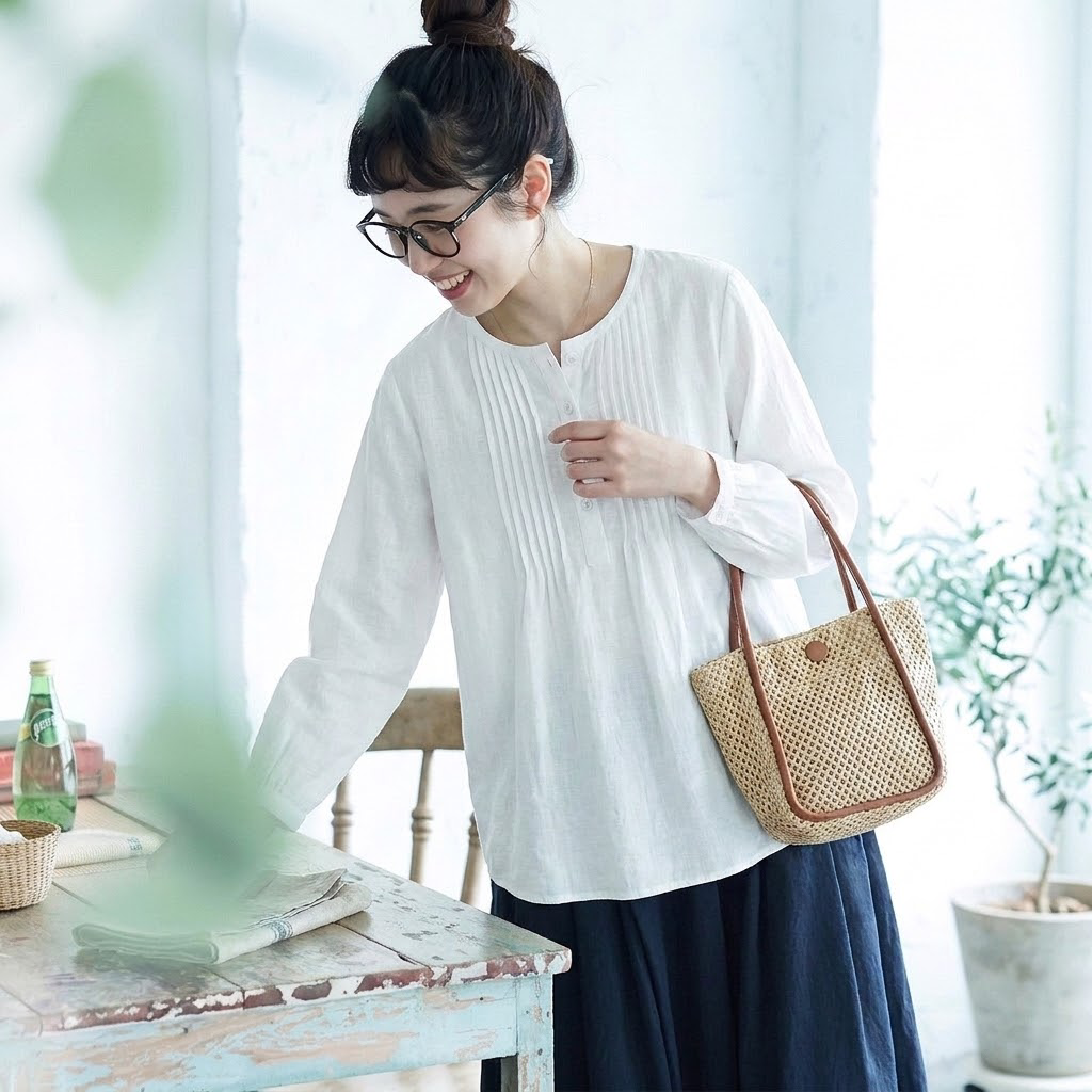 季節の変わり目 M-4XL 新作入荷 ボタン 長袖 無地 ナチュラル 長袖トップス 4XL ホワイト