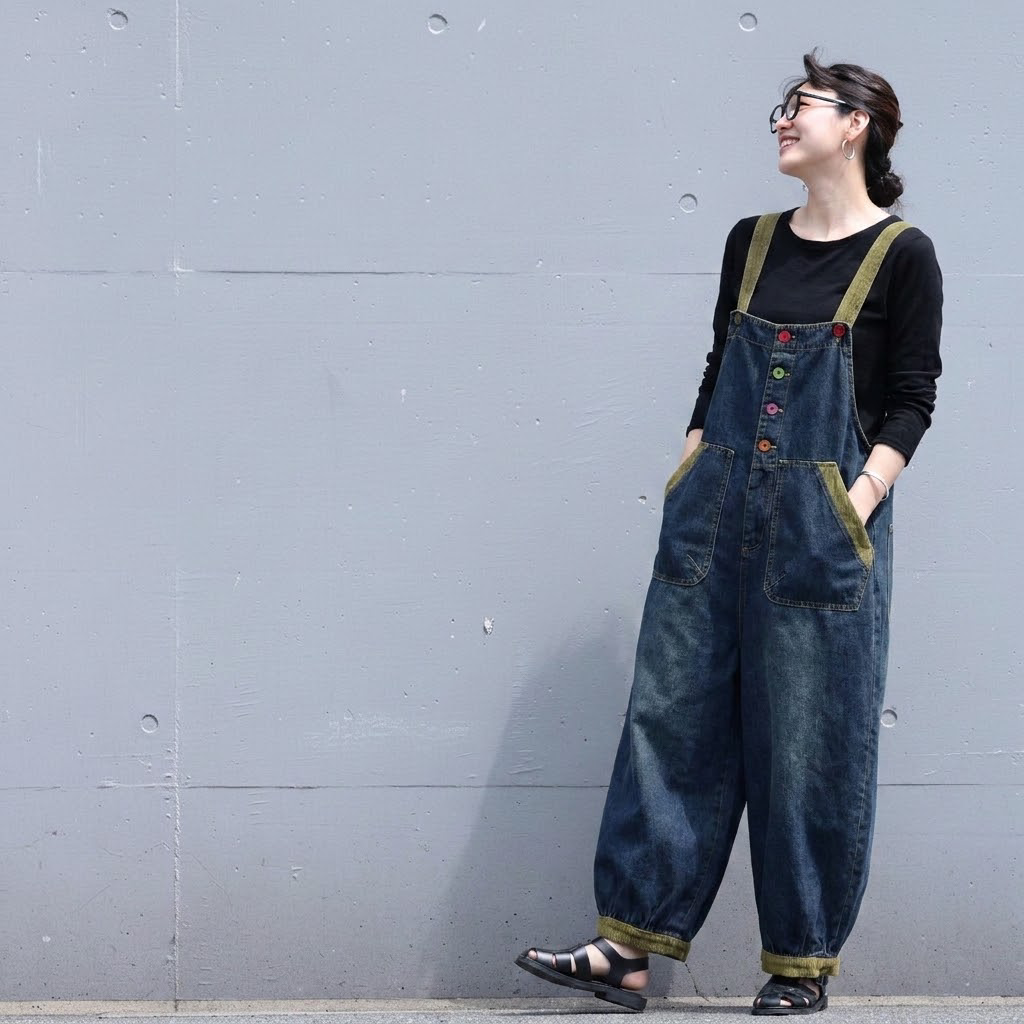 M-2XL シンプル 耐久性 無地 履き飽きない「新感覚」サロペット 2XL 写真通り